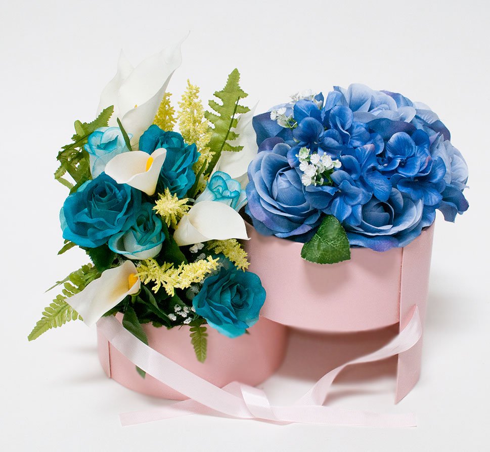 Download W9592 Pink Round Flower Box with Window Lid (Two-Layers ...